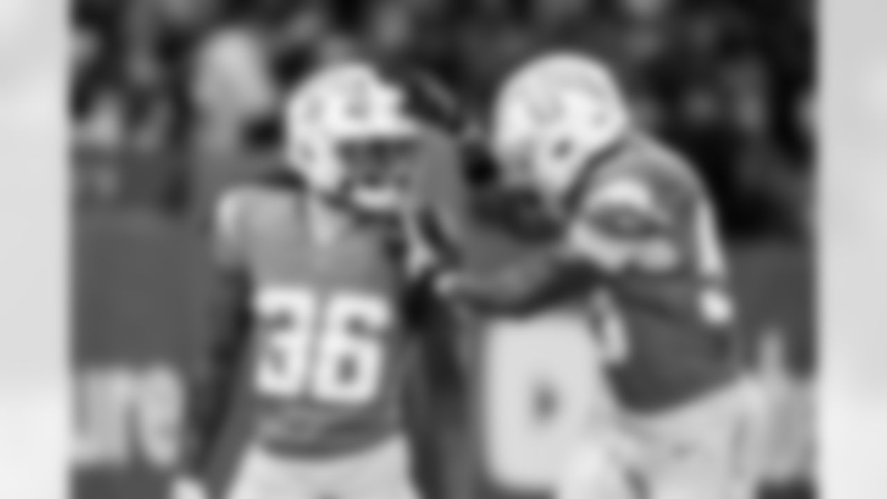 DB Ja'Sir Taylor (36) and LB Del'Shawn Phillips (53)