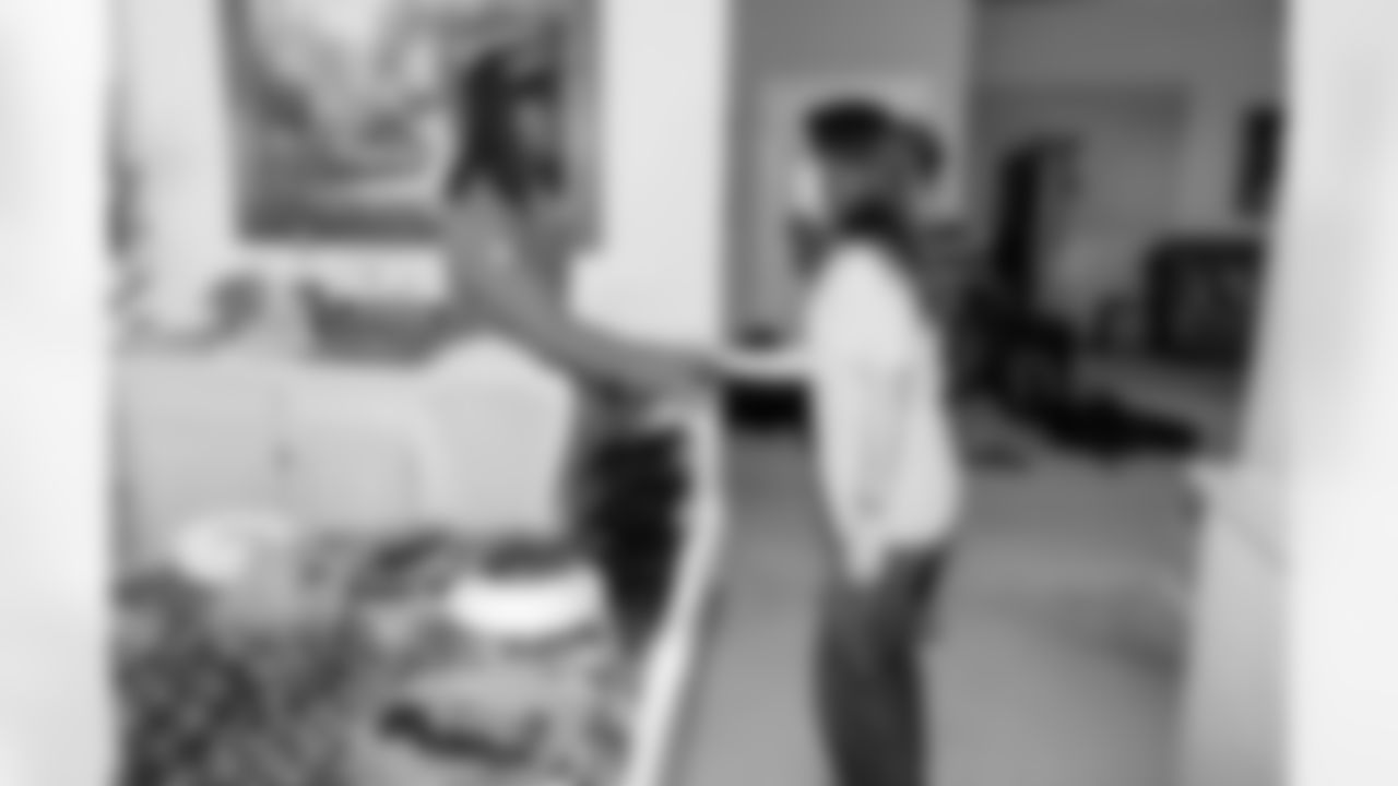 The Los Angeles Chargers surprise their 2025 Fan of the Year on Tuesday, October 28, 2025 in San Diego, CA.