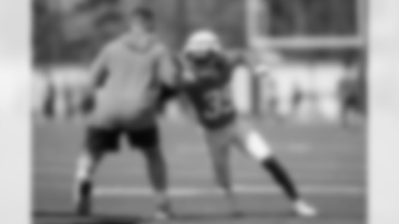 The Los Angeles Chargers hold Rookie Mini-Camp on Friday, May 10, 2024 at Hoag Performance Center in Costa Mesa, CA.