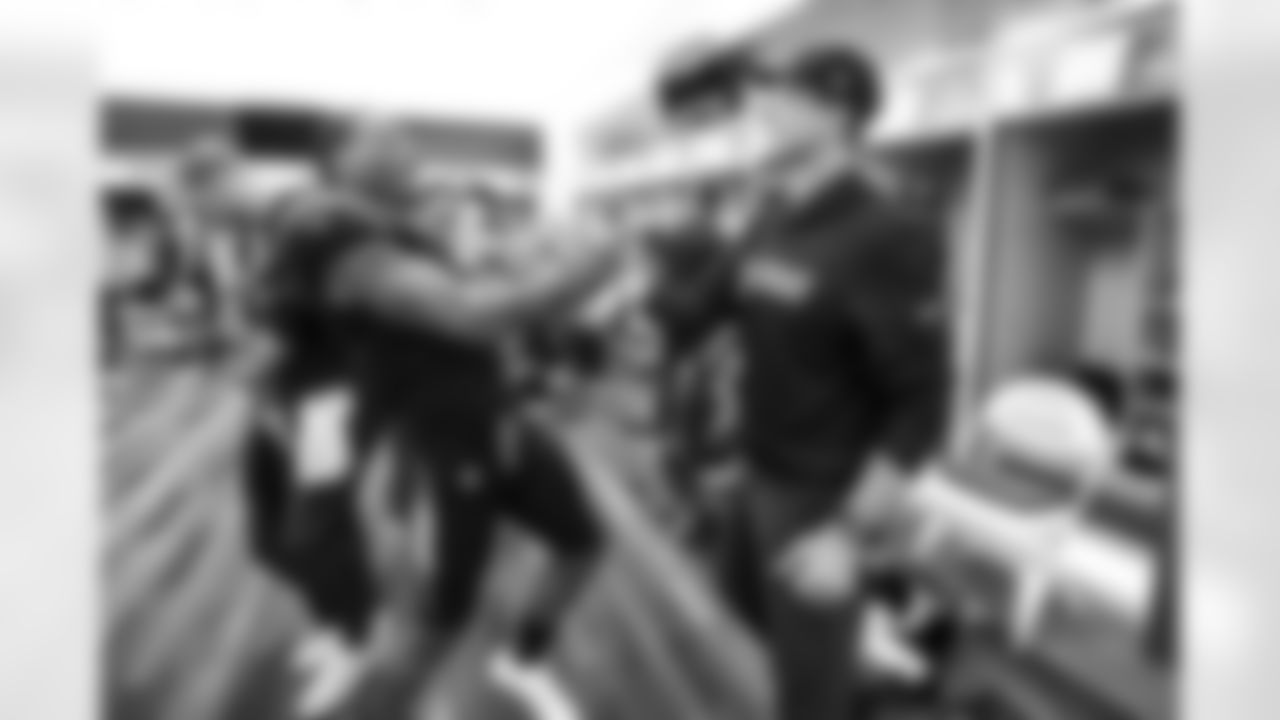 S Derwin James Jr. (3) and Head Coach Jim Harbaugh