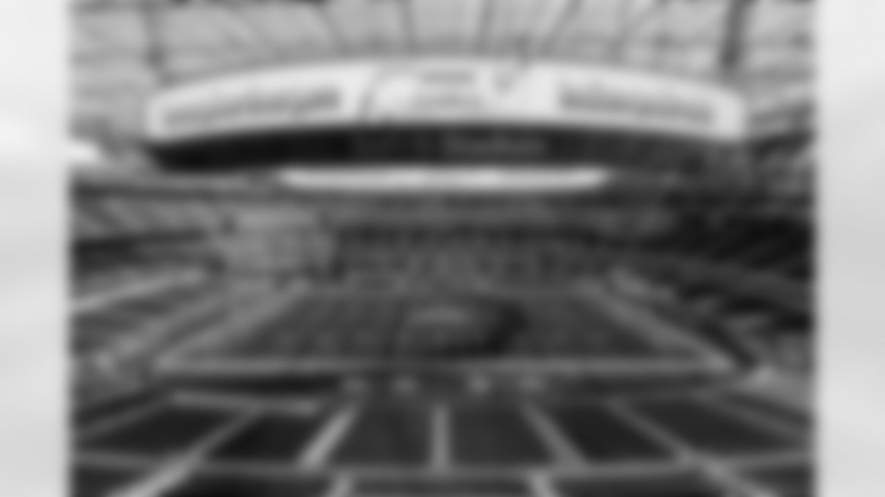 SoFi Stadium is photographed as it is converted to the 2025 Charger Power look on Friday, October 17, 2025 at SoFi Stadium in Inglewood, CA.