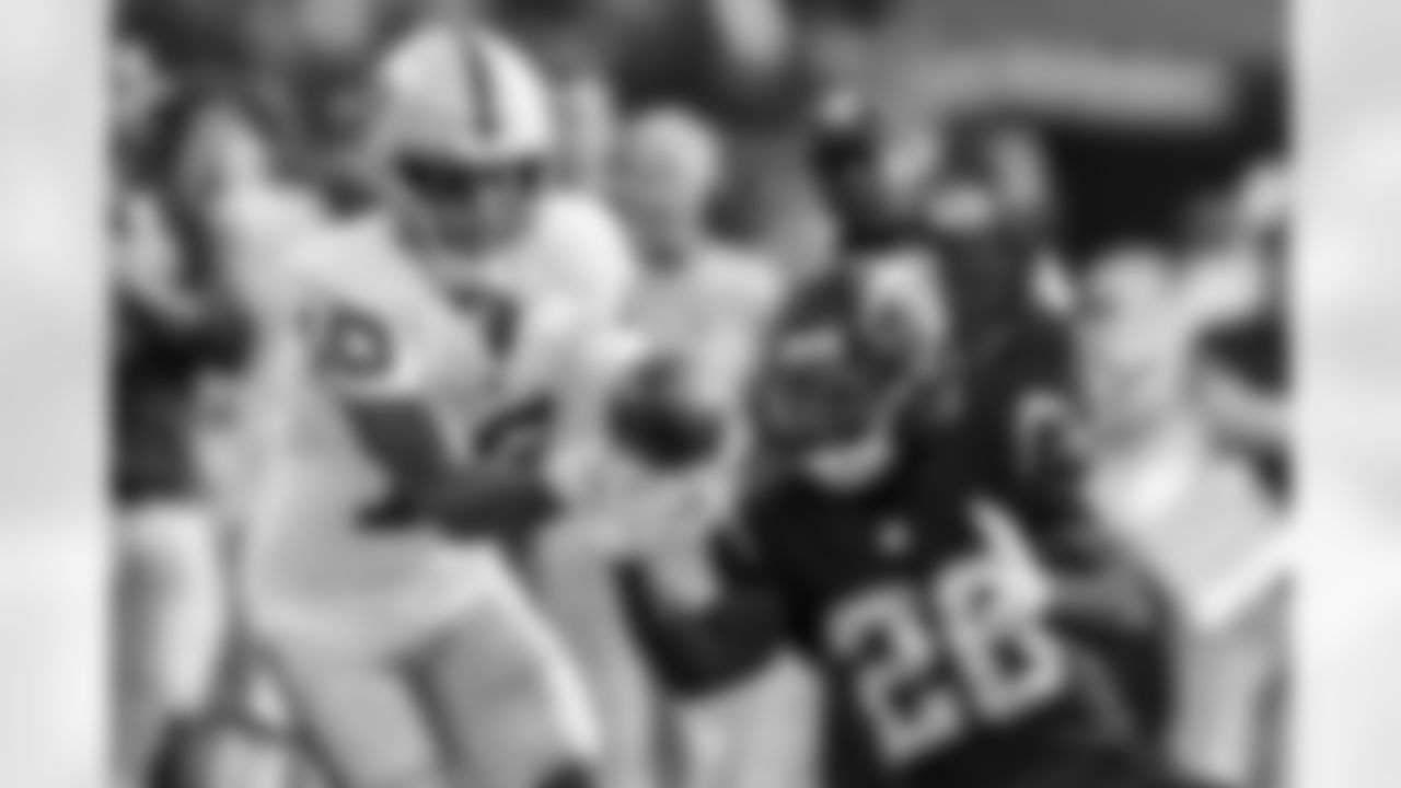 Eyes on the Ball - Donte Jackson spent 2025 making plays on the ball, and Week 13 against the Raiders was no different. Following an interception in the endzone, Geno Smith threw a ball towards the sideline that Jackson was able to deflect into the air, giving Tony Jefferson just enough time to get under it and secure the interception. The photo catches the exact moment both players had a shot at the ball and shows the concentration on both their faces. It's the kind of thing you don't always see on TV, and is unique to photo.