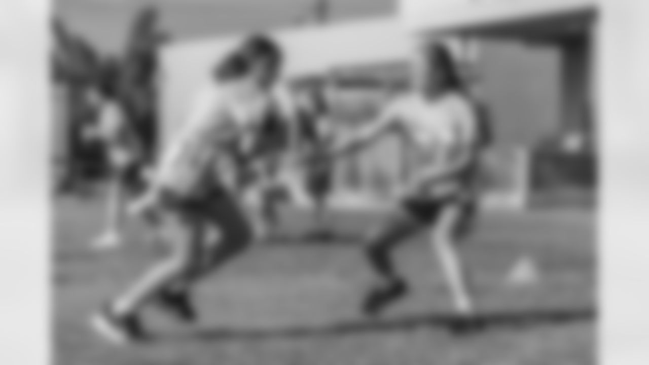 The Los Angeles Chargers host a girls flag football camp on Tuesday, December 02, 2025 at St. Joseph High School in Lakewood, CA.