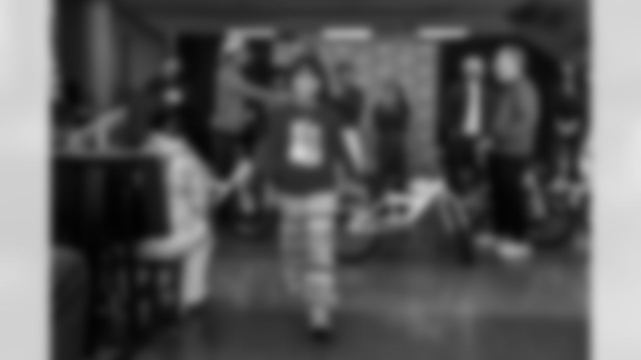 The Los Angeles Chargers host their annual Bikes for Kids event on Monday, December 15, 2025 at Washington Washington Elementary School in Pasadena, CA.