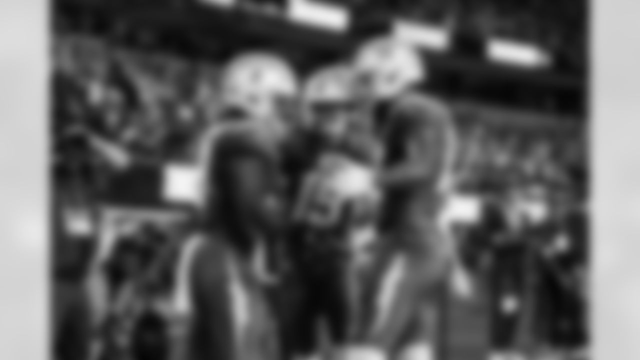 RB Omarion Hampton (8), WR Ladd McConkey (15) and WR Keenan Allen (13)