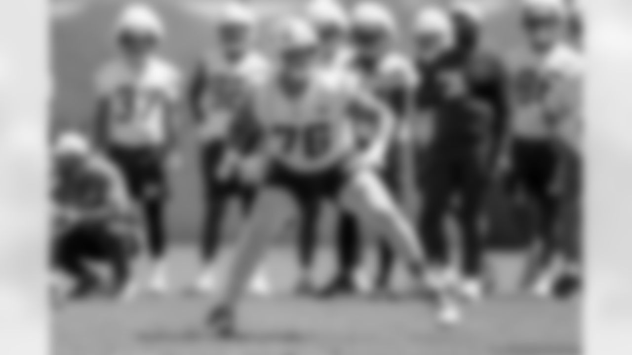 The Los Angeles Chargers practice at Training Camp on Thursday, August 21, 2025 at The Bolt in El Segundo, CA.