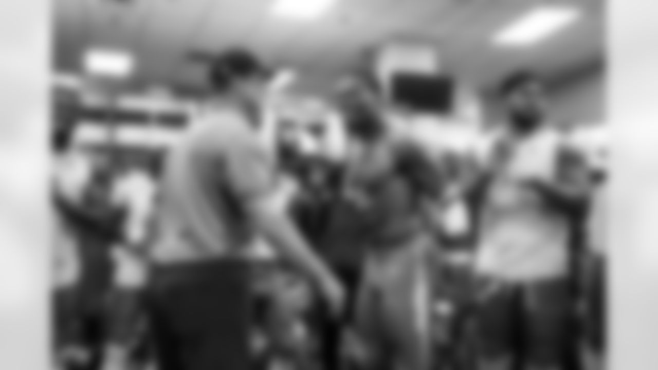 Head Coach Jim Harbaugh and S Derwin James Jr. (3)