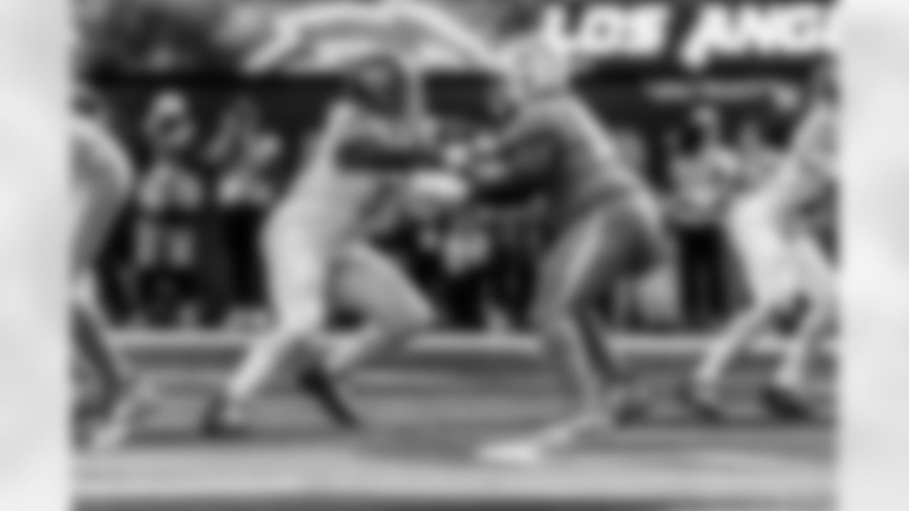 Take a look back at the Chargers Week 5 matchup with the Commanders in monochrome!