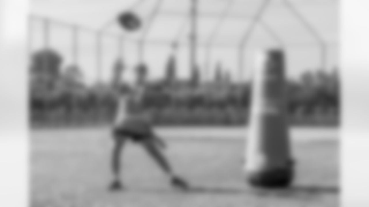 The Los Angeles Chargers host a girls flag football camp on Tuesday, December 02, 2025 at St. Joseph High School in Lakewood, CA.