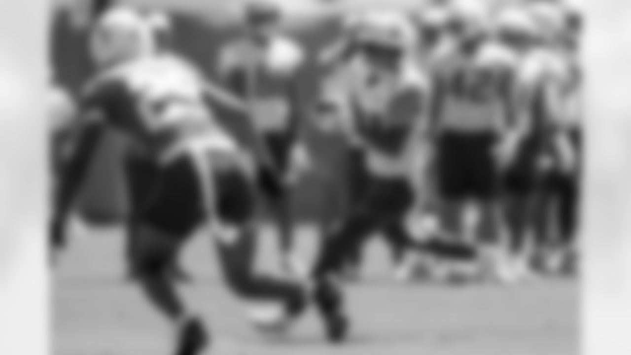 The Los Angeles Chargers practice at Training Camp on Tuesday, August 19, 2025 at The Bolt in El Segundo, CA.