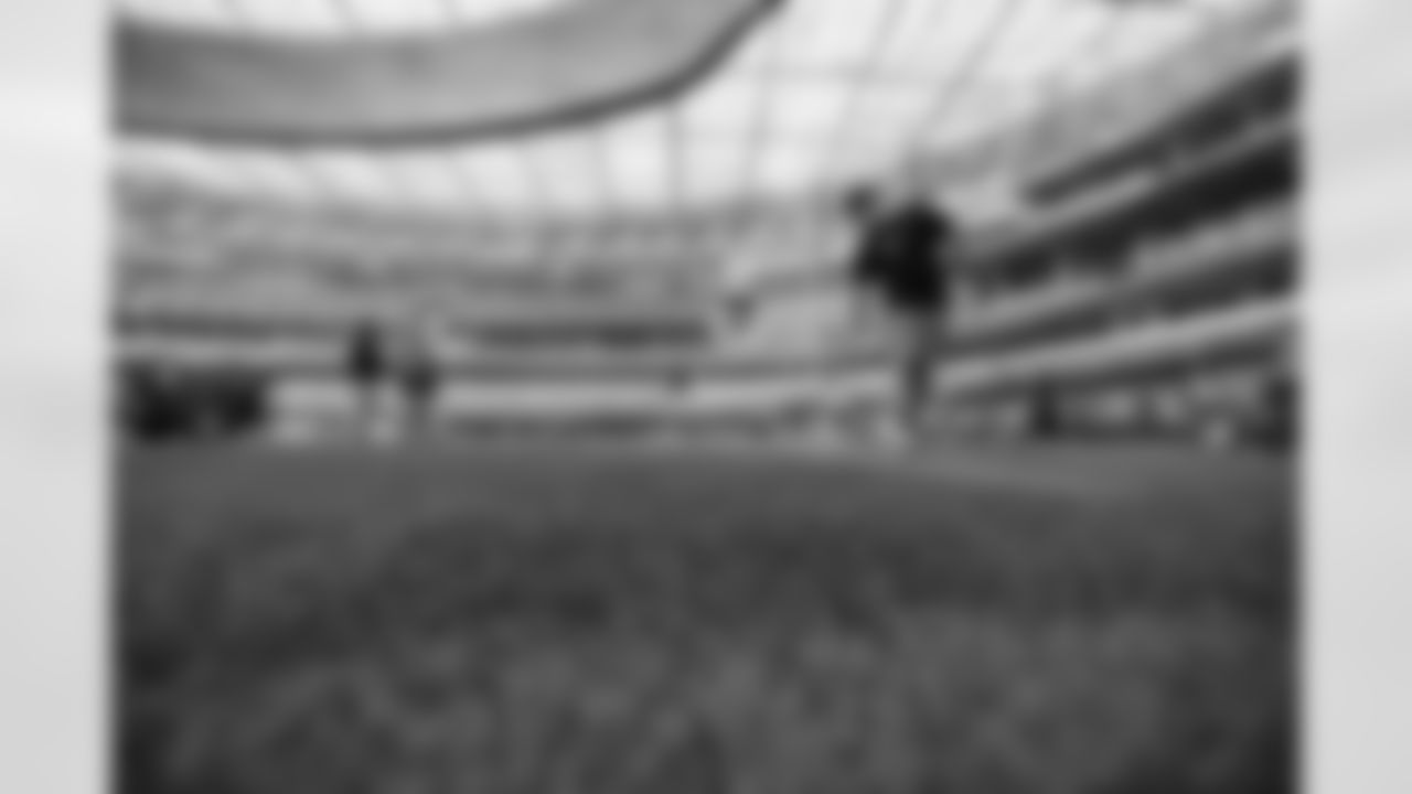 SoFi Stadium is photographed as it is converted to the 2025 Charger Power look on Friday, October 17, 2025 at SoFi Stadium in Inglewood, CA.