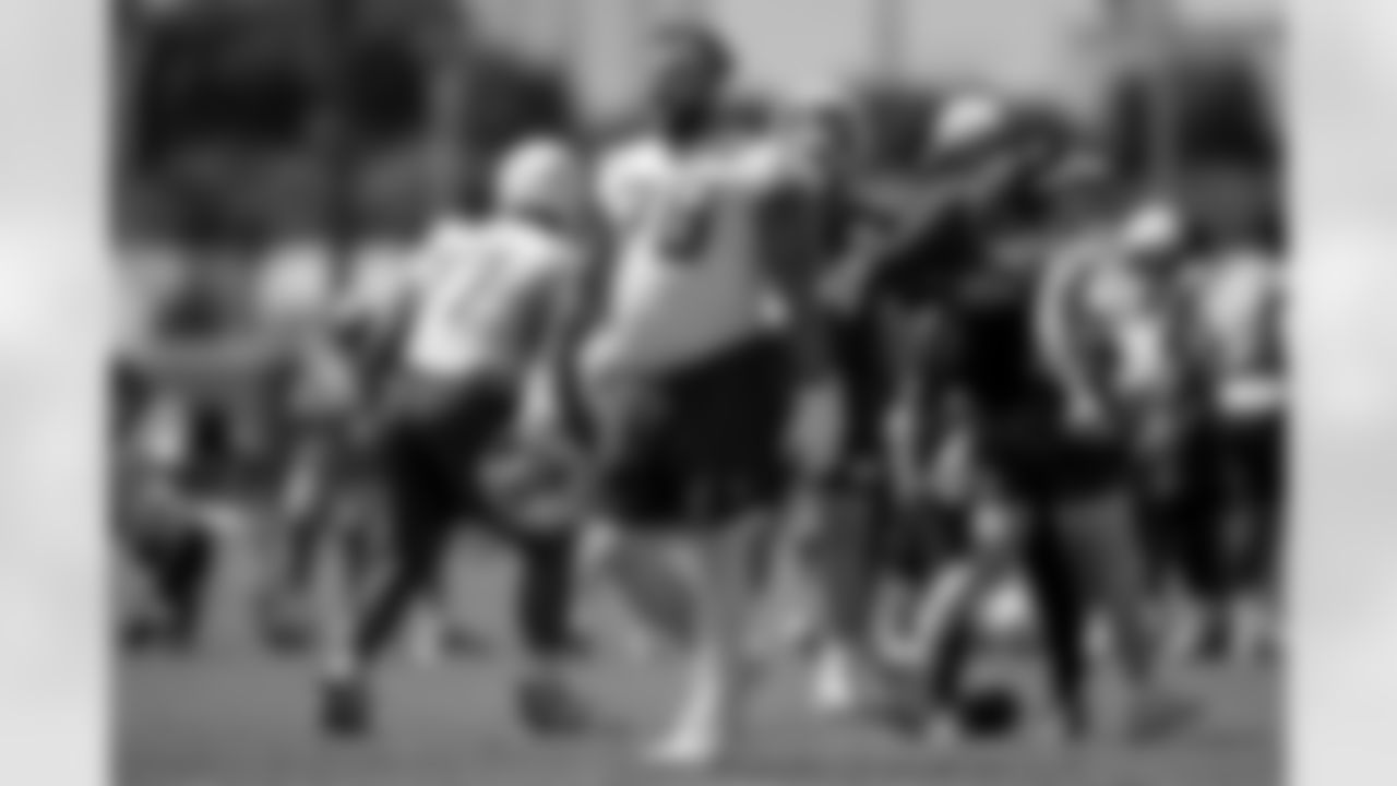 The Los Angeles Chargers practice at Training Camp on Thursday, August 21, 2025 at The Bolt in El Segundo, CA.