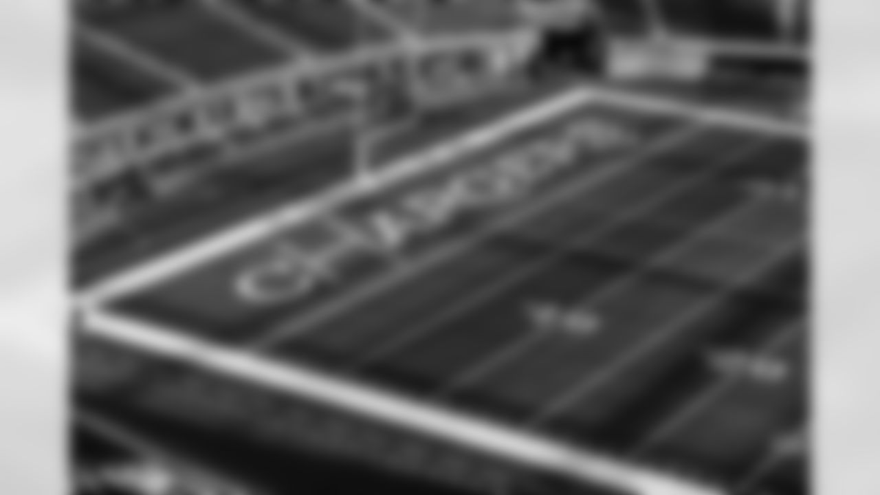 SoFi Stadium is photographed as it is converted to the 2025 Charger Power look on Friday, October 17, 2025 at SoFi Stadium in Inglewood, CA.