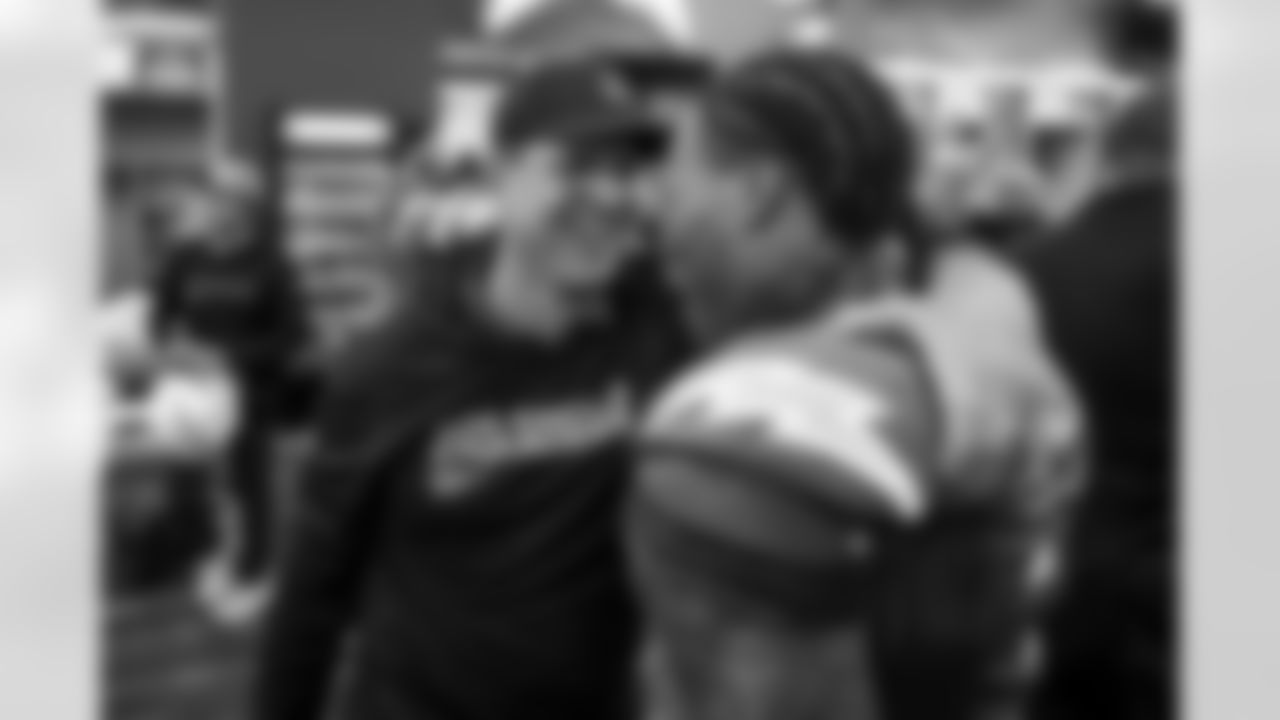 Head Coach Jim Harbaugh and S Derwin James Jr. (3)