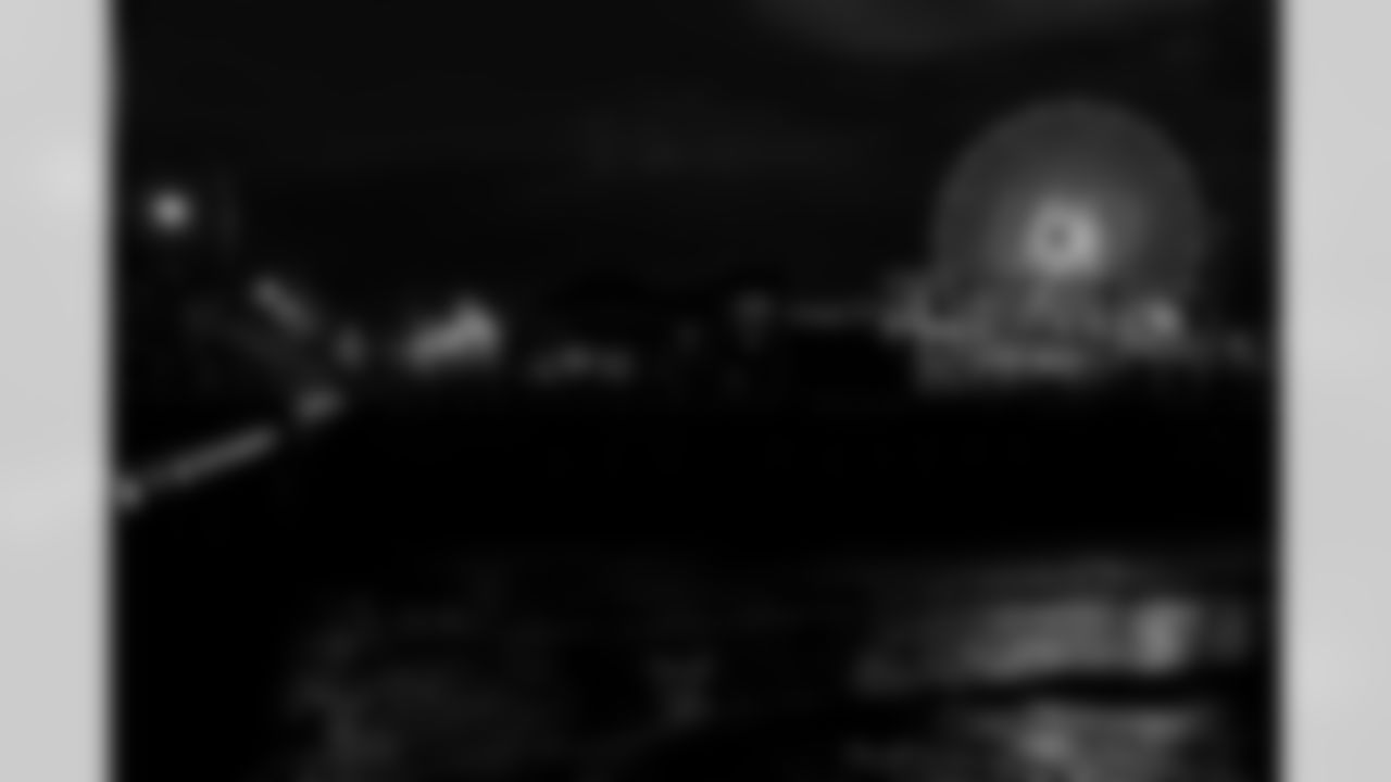 The ferris wheel is lit up for the Los Angeles Chargers on Tuesday, January 6, 2026 at Pacific Park in Santa Monica, CA.