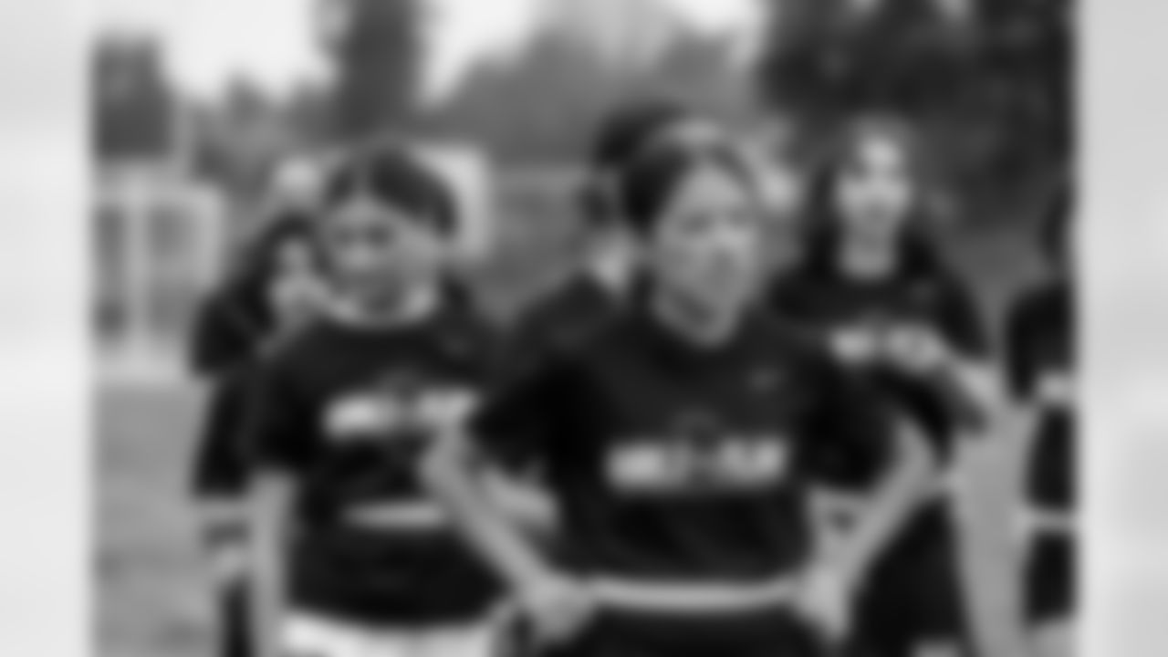 The Los Angeles Chargers host a girls flag football camp on Wednesday, March 26, 2025 at Blair High School in Pasadena, CA.