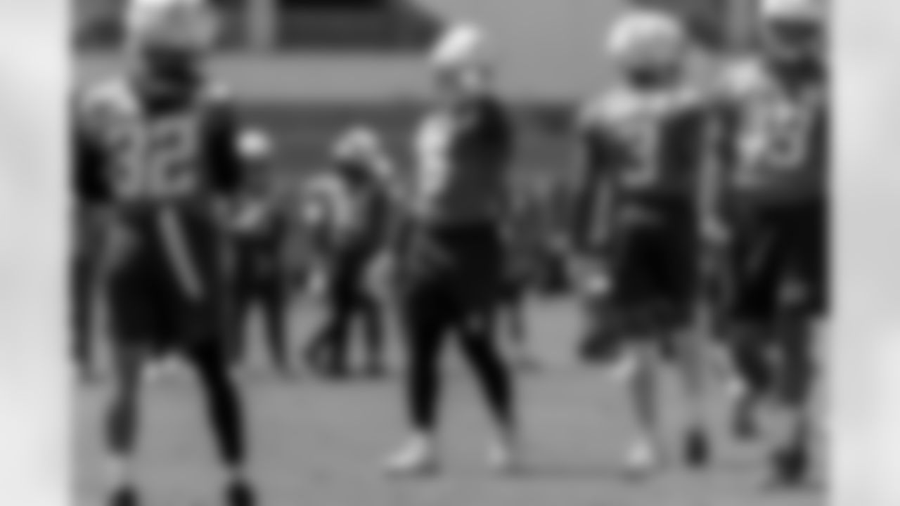 The Los Angeles Chargers practice at Training Camp on Thursday, August 21, 2025 at The Bolt in El Segundo, CA.