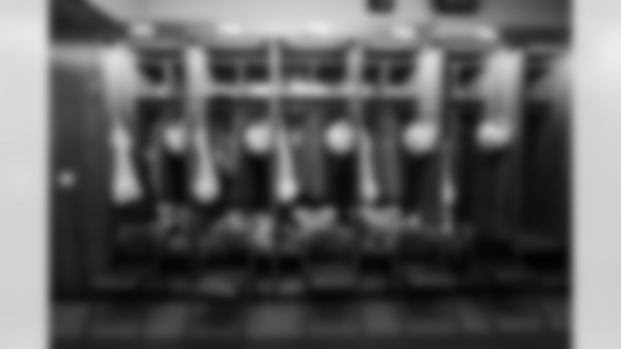 G Mekhi Becton (73), C Bradley Bozeman (75), G Zion Johnson (77), T Joe Alt (76) and QB Trey Lance (5)