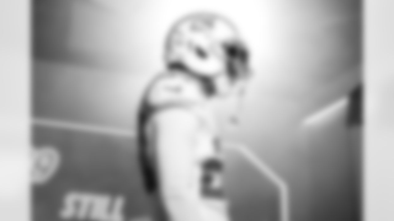 Los Angeles Chargers players pose for photos at the team's annual Media Day on Monday, June 9, 2025 at The Bolt in El Segundo, CA.