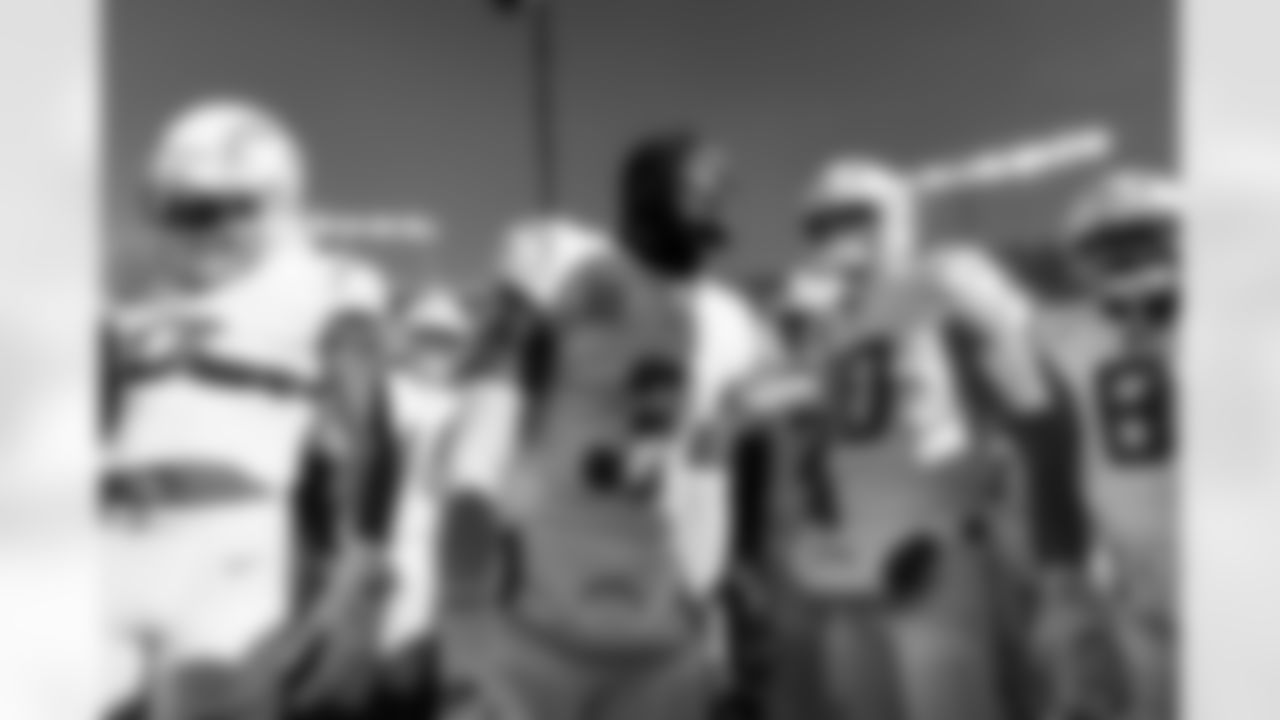 S Derwin James Jr. (3) and QB Justin Herbert (10)