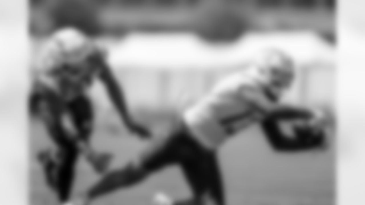 The Los Angeles Chargers practice at Training Camp on Tuesday, August 19, 2025 at The Bolt in El Segundo, CA.