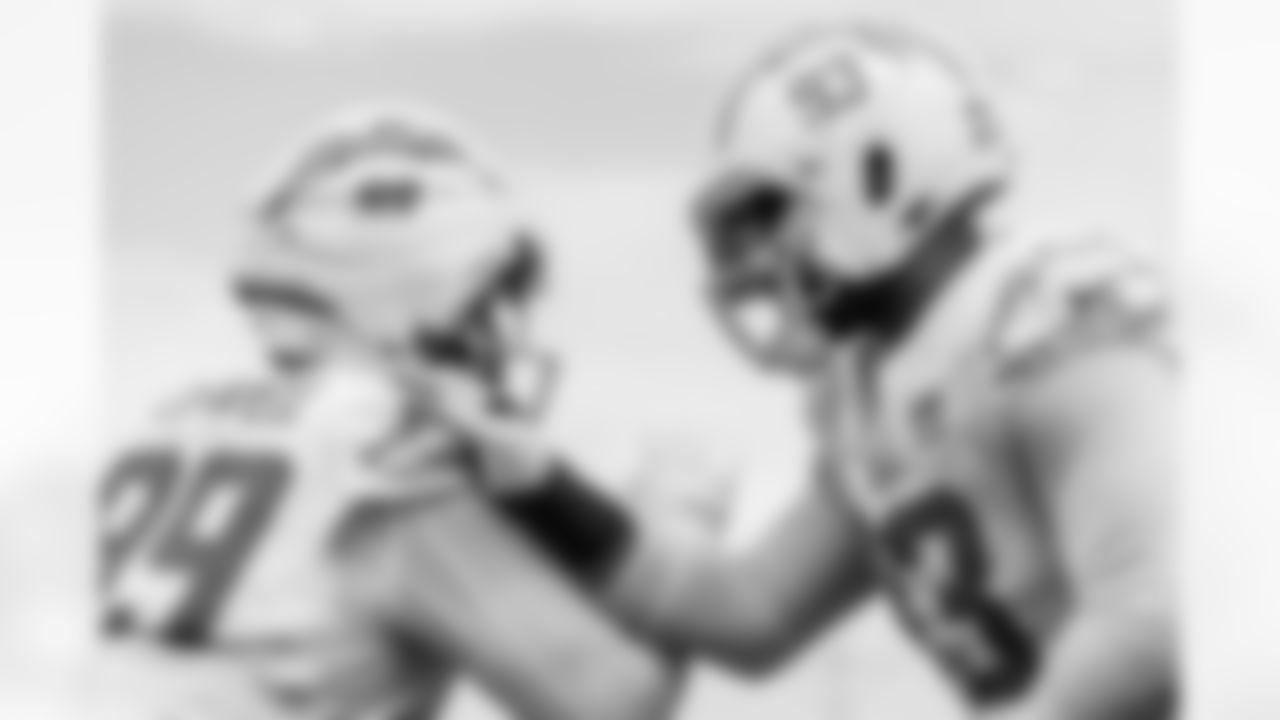 The Los Angeles Chargers practice on Thursday, September 18, 2025 at The Bolt in El Segundo, CA.