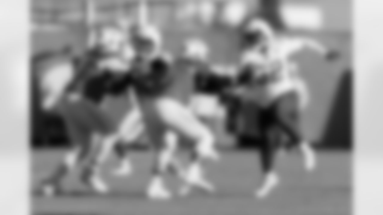The Los Angeles Chargers practice at Training Camp on Saturday, July 27, 2024 at The Bolt in El Segundo, CA.