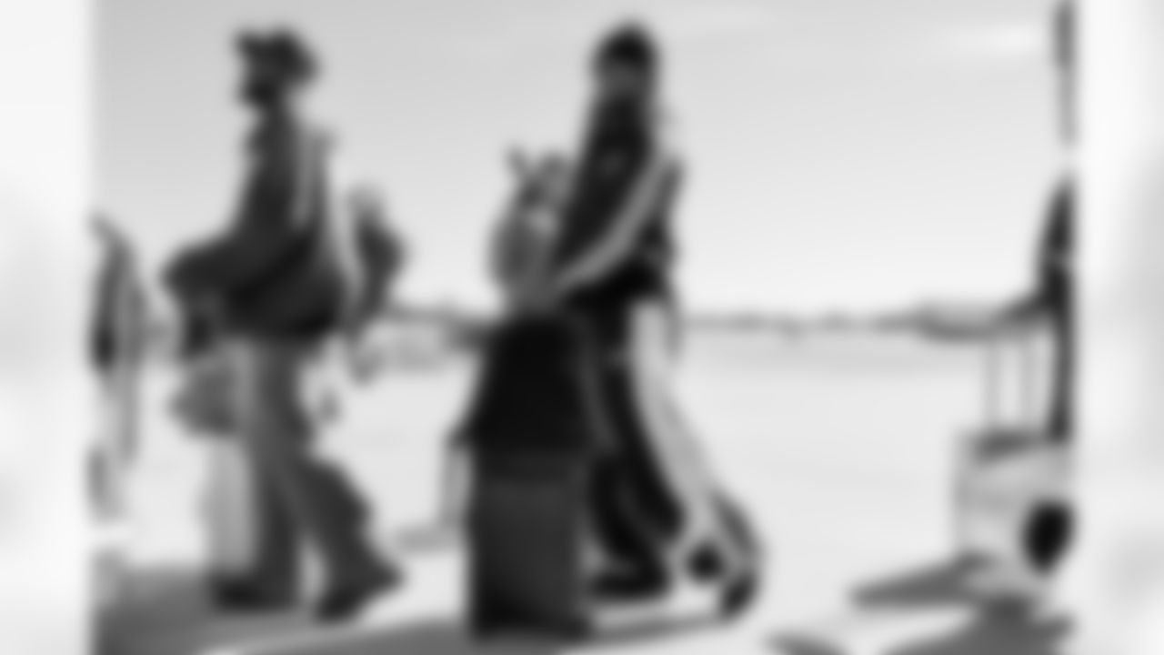 Los Angeles Chargers S Marcus Maye (35) and OLB Bud Dupree (48) travels to New England on Friday, Jan. 9, 2025 for the Wild Card matchup against the New England Patriots.