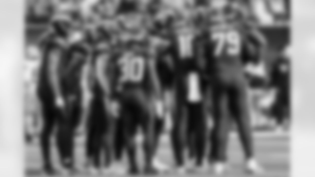 WR Ladd McConkey (15), TE Tucker Fisk (42), RB Kimani Vidal (30), QB Justin Herbert (10) and T Trey Pipkins III (79)