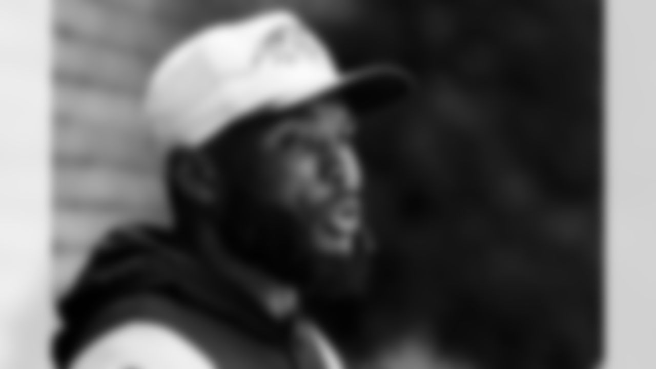 Baltimore Ravens defensive coordinator Zach Orr talks to the media after an NFL football practice, Thursday, May 23, 2024, in Owings Mills, Md. (AP Photo/Nick Wass)