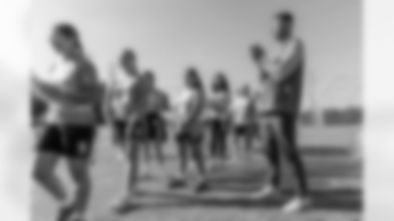 The Los Angeles Chargers host a girls flag football camp on Tuesday, December 02, 2025 at St. Joseph High School in Lakewood, CA.