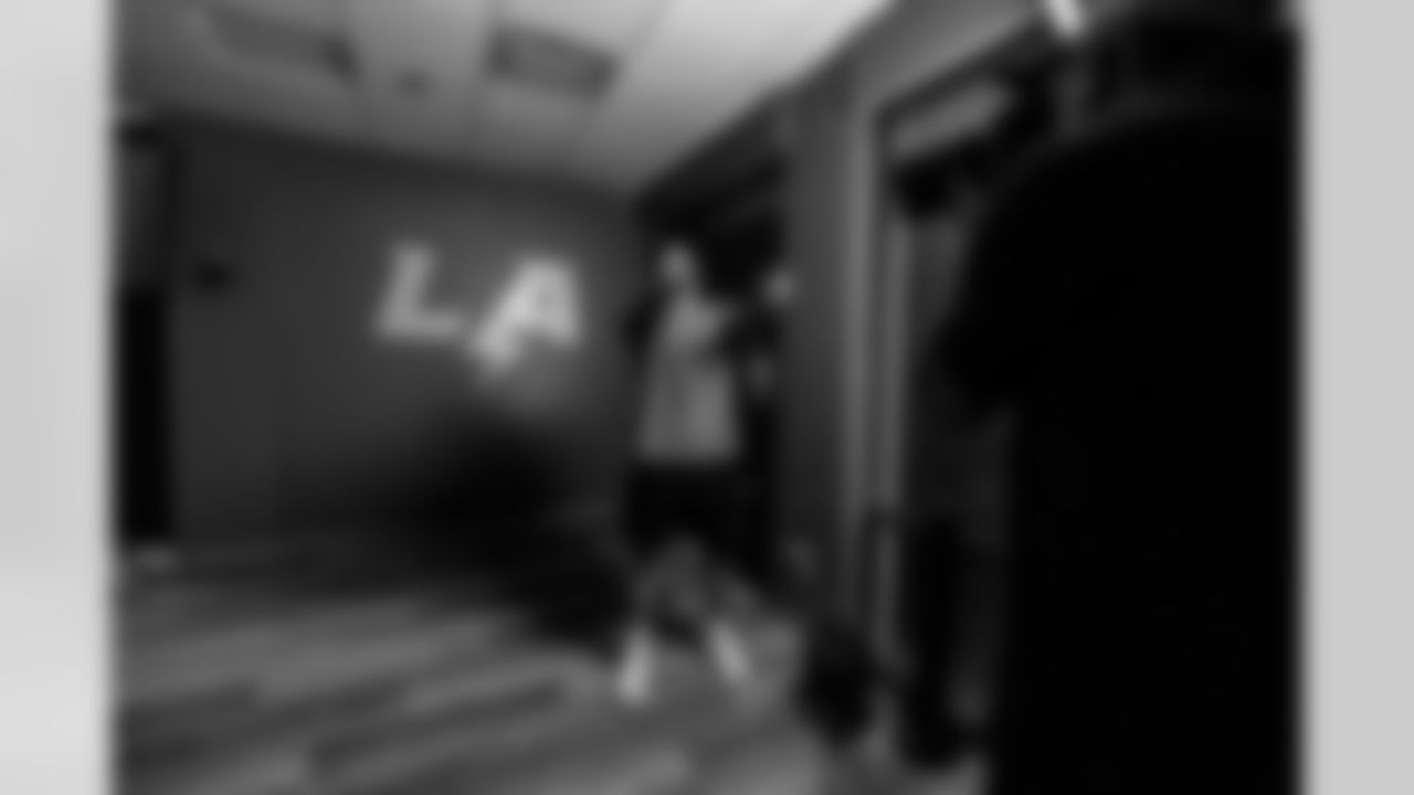 The Los Angeles Chargers rookie class arrive for rookie minicamp on Thursday, May 09, 2024 at Hoag Performance Center in Costa Mesa, CA.