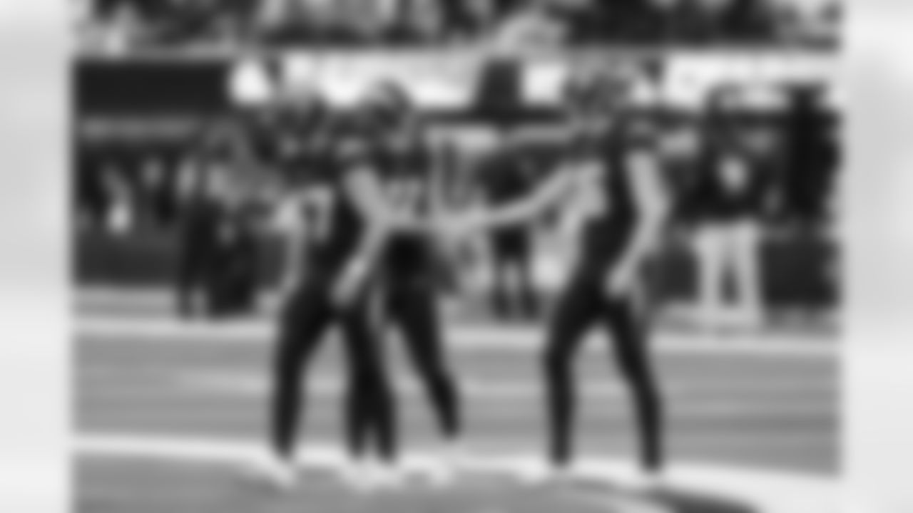 LS Josh Harris (47), K Cameron Dicker (11) and P JK Scott (16)