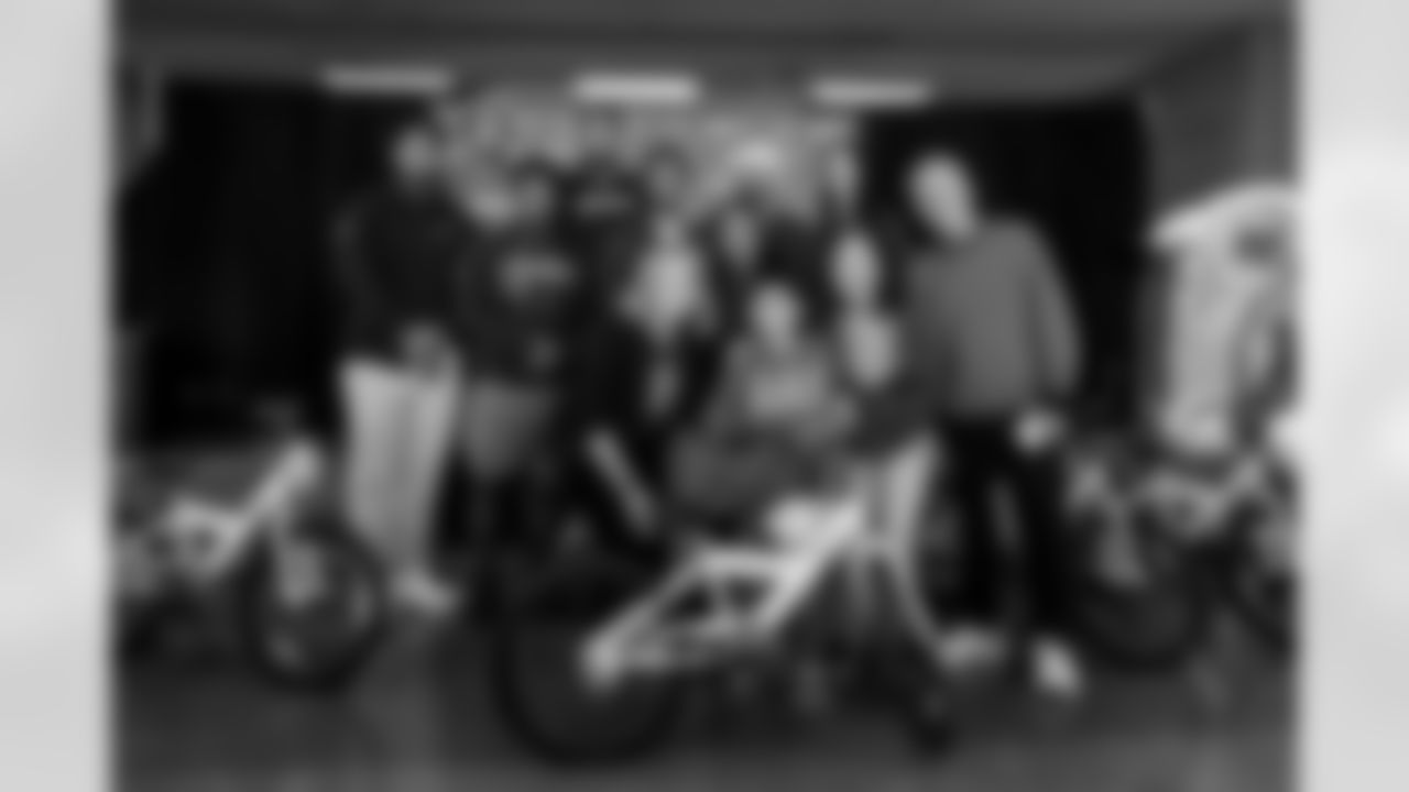 The Los Angeles Chargers host their annual Bikes for Kids event on Monday, December 15, 2025 at Washington Washington Elementary School in Pasadena, CA.