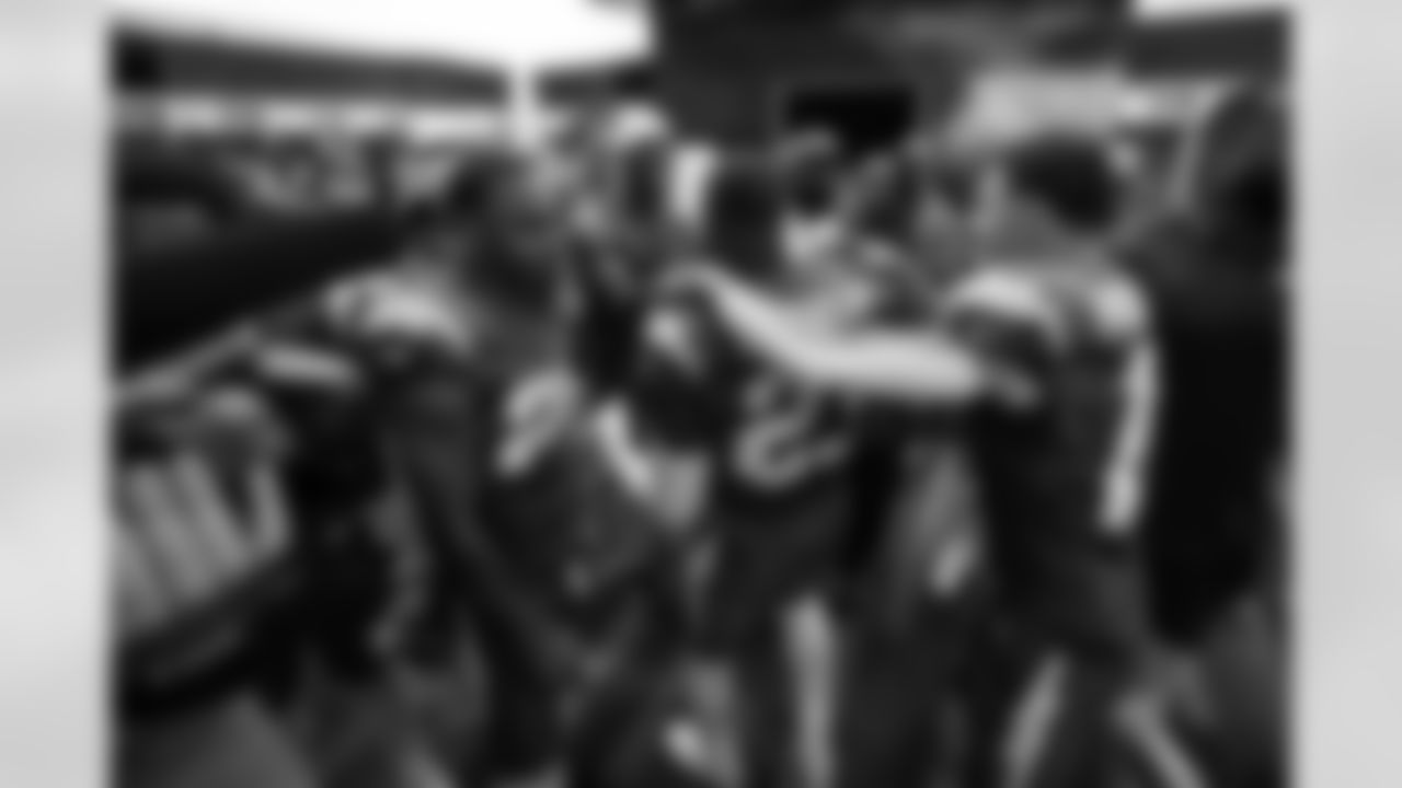 CB Tarheeb Still (29), S Tony Jefferson (23) and WR Ladd McConkey (15)