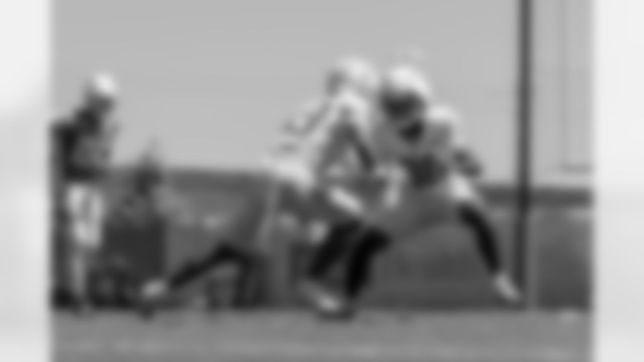 The Los Angeles Chargers practice at Training Camp on Monday, August 18, 2025 at The Bolt in El Segundo, CA.