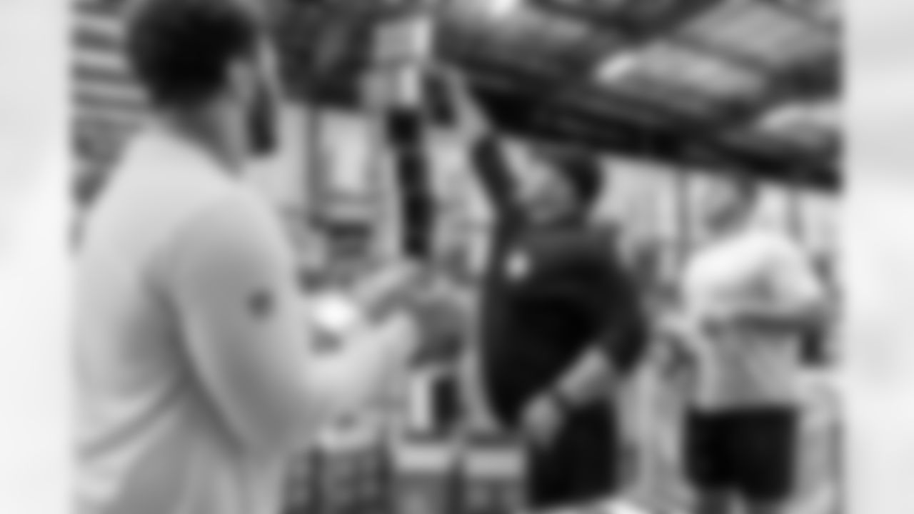 The Los Angeles Chargers participate in a SYNC Snack Box Packaging Event on Monday, June 2, 2025 at LA Regional Food Bank in Los Angeles, CA.