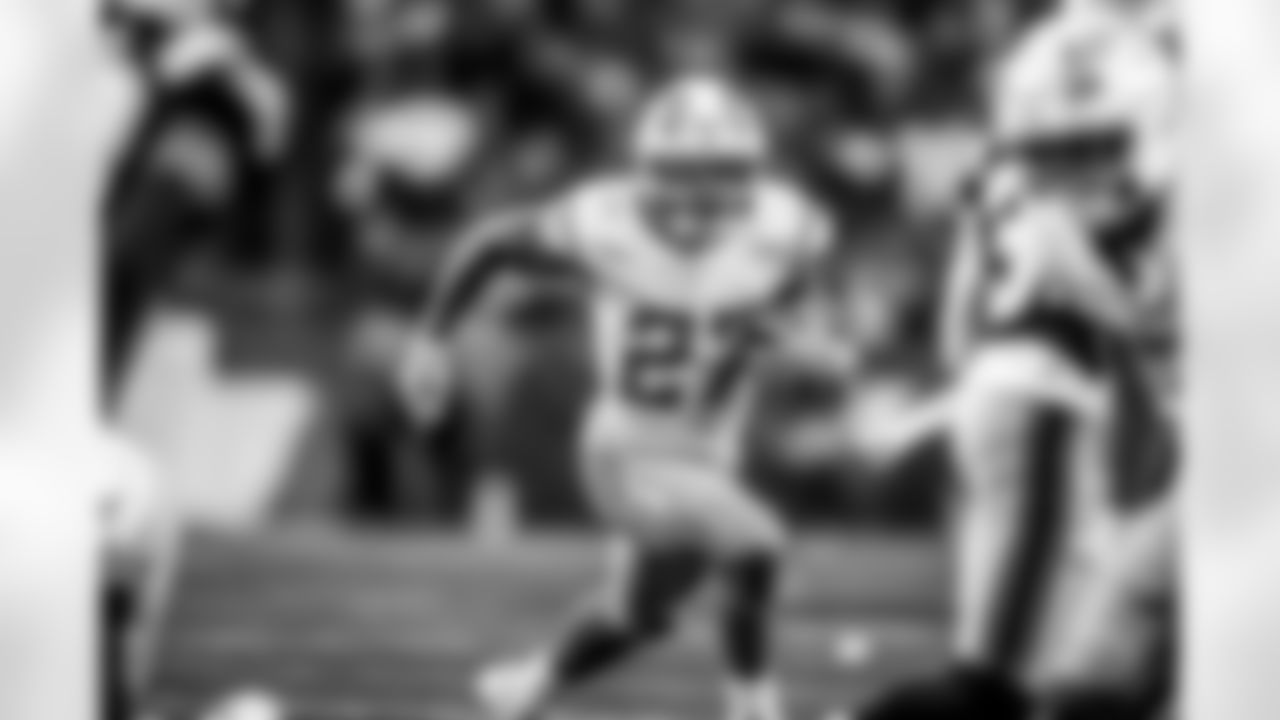 Take a look back at the Chargers Week 17 matchup with the Patriots in monochrome!