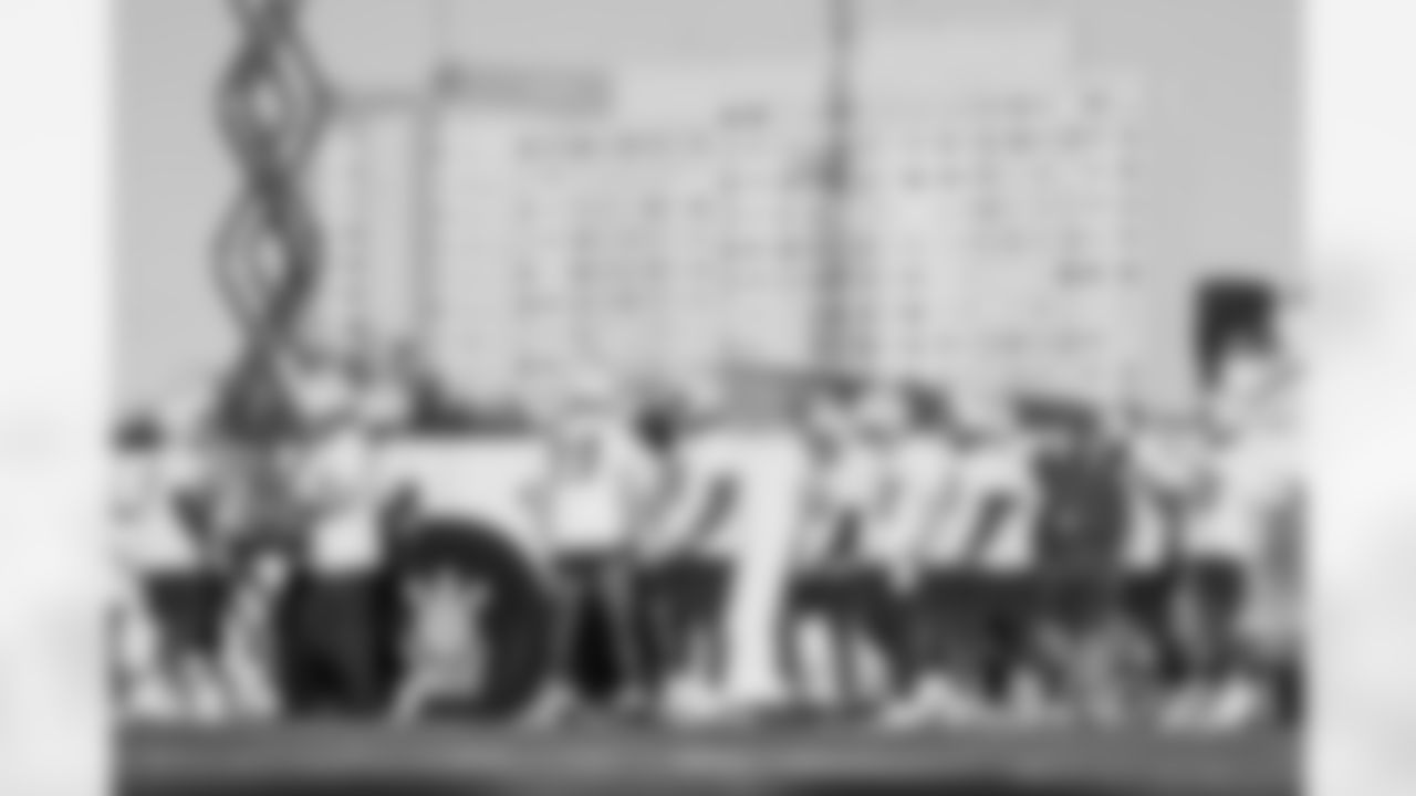 CB Tarheeb Still (29), DL Da'Shawn Hand (91), OLB Kyle Kennard (54), OLB Khalil Mack (52), DL Teair Tart (90) and OLB Caleb Murphy (50)