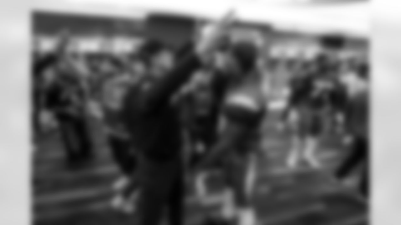 Head Coach Jim Harbaugh and S Derwin James Jr. (3)