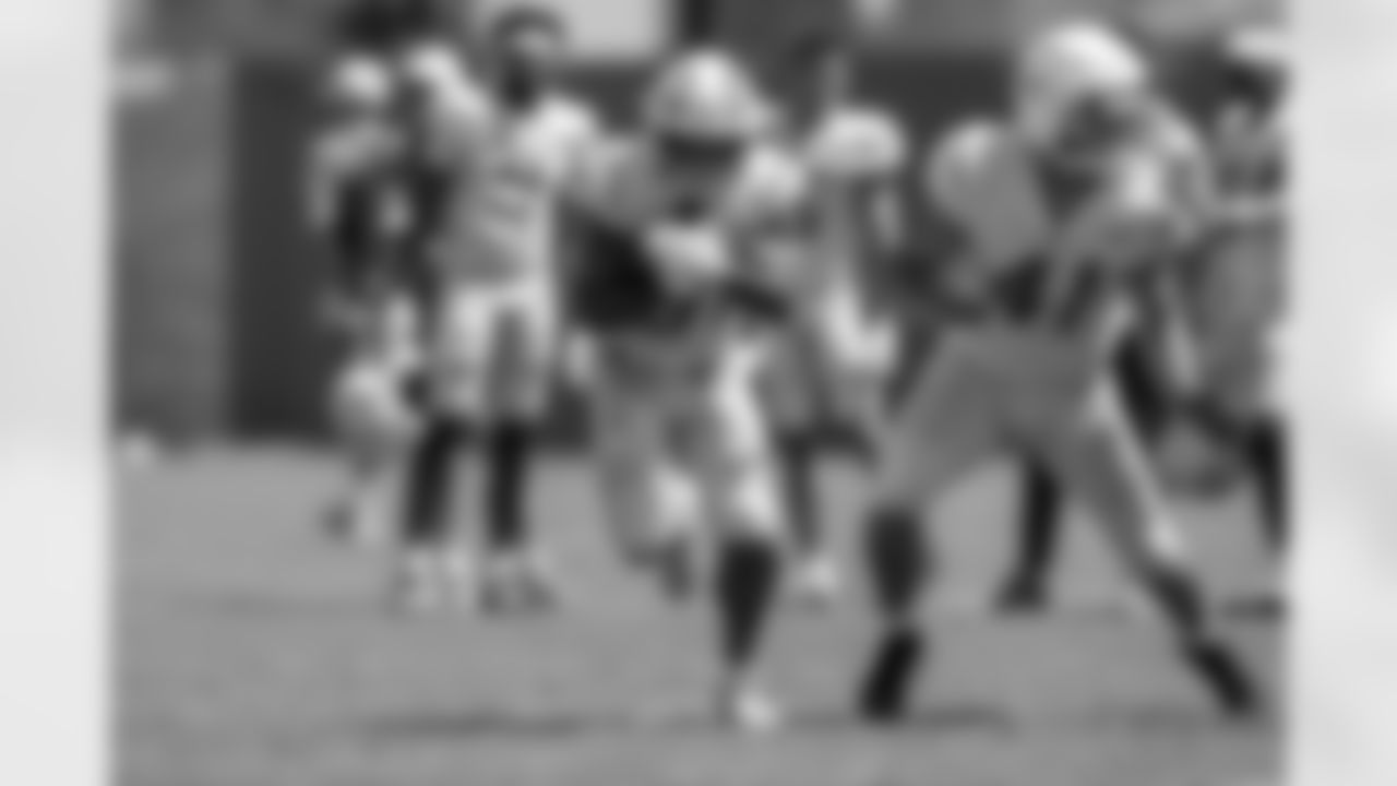 The Los Angeles Chargers practice at Training Camp on Monday, August 18, 2025 at The Bolt in El Segundo, CA.