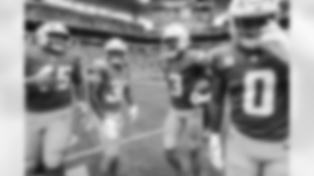 OLB Tuli Tuipulotu (45), DB Ja'Sir Taylor (36) and S Derwin James Jr. (3)