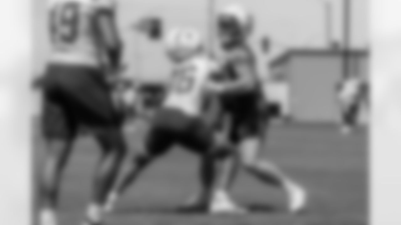 The Los Angeles Chargers practice at Training Camp on Thursday, August 21, 2025 at The Bolt in El Segundo, CA.