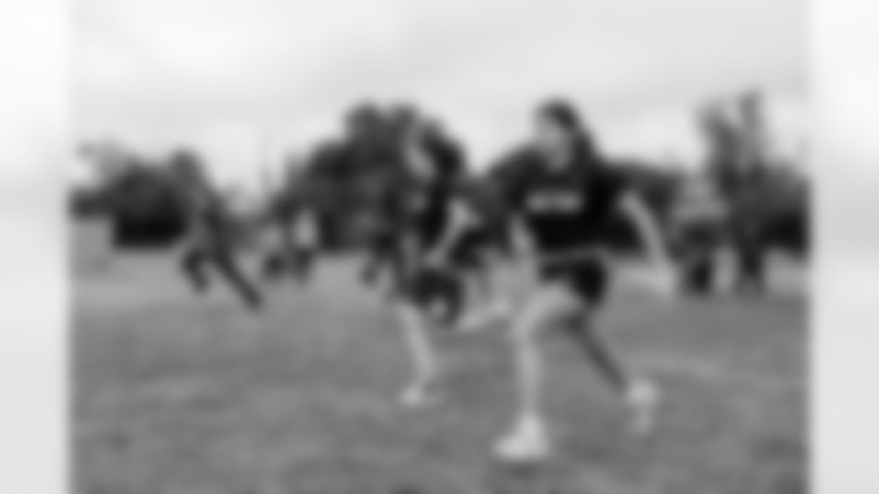 The Los Angeles Chargers host a girls flag football camp on Wednesday, March 26, 2025 at Blair High School in Pasadena, CA.