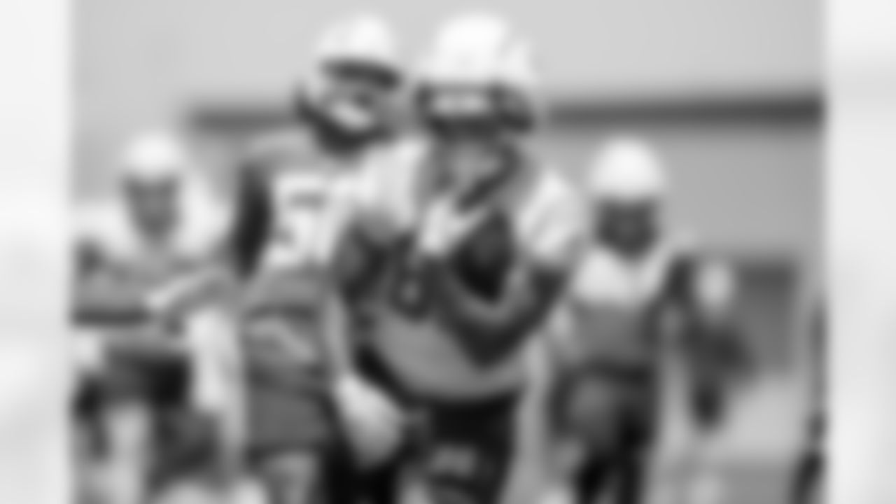 The Los Angeles Chargers practice at Training Camp on Thursday, August 21, 2025 at The Bolt in El Segundo, CA.