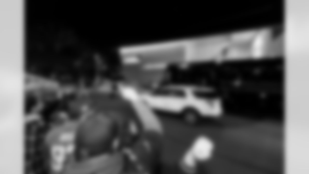 Los Angeles Chargers fans gather on Saturday, December 28, 2024 at The Bolt in El Segundo, CA to welcome the team home after their win over play the New England Patriots.