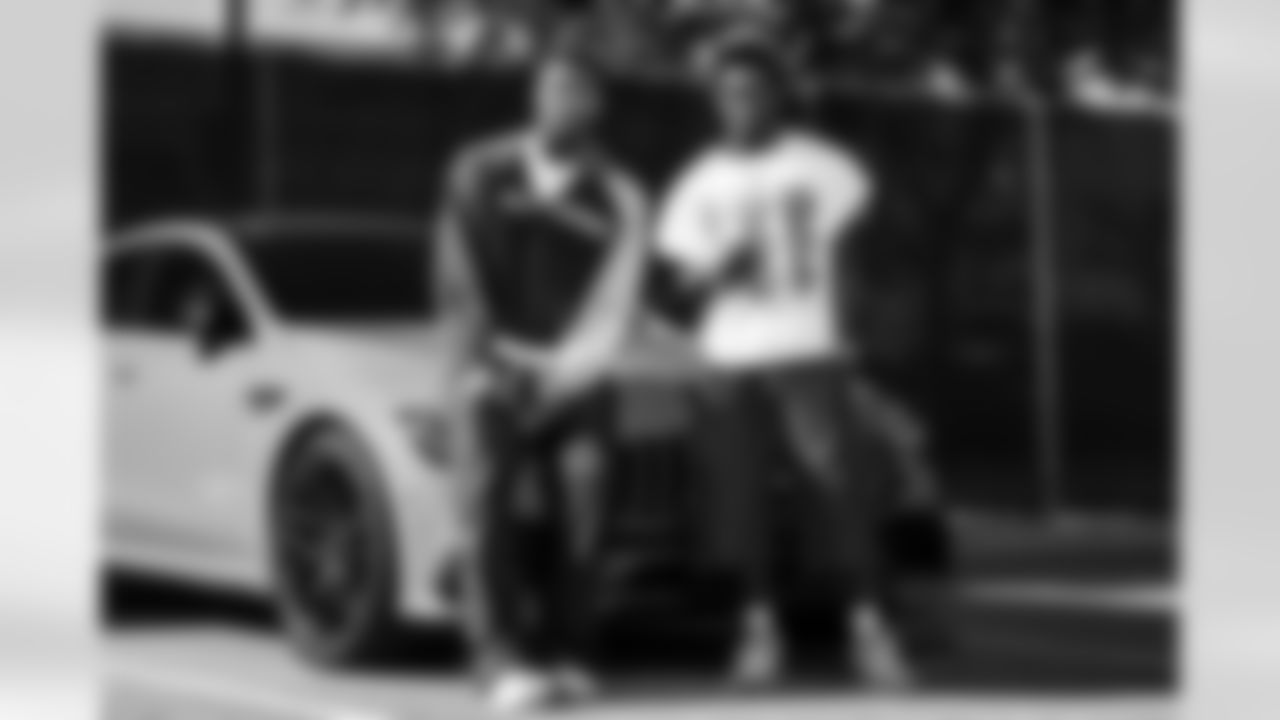 WR Quentin Johnston (1) and WR Derius Davis (12)