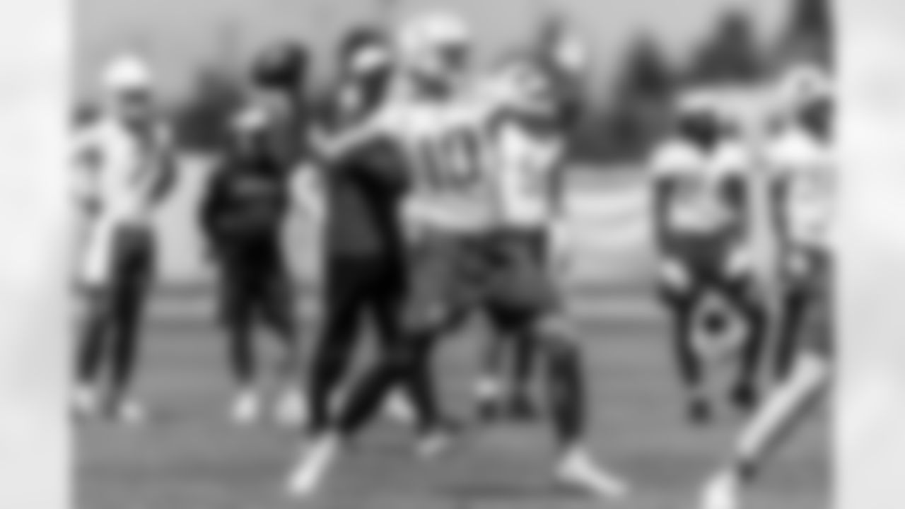 The Los Angeles Chargers practice at Training Camp on Wednesday, August 20, 2025 at The Bolt in El Segundo, CA.