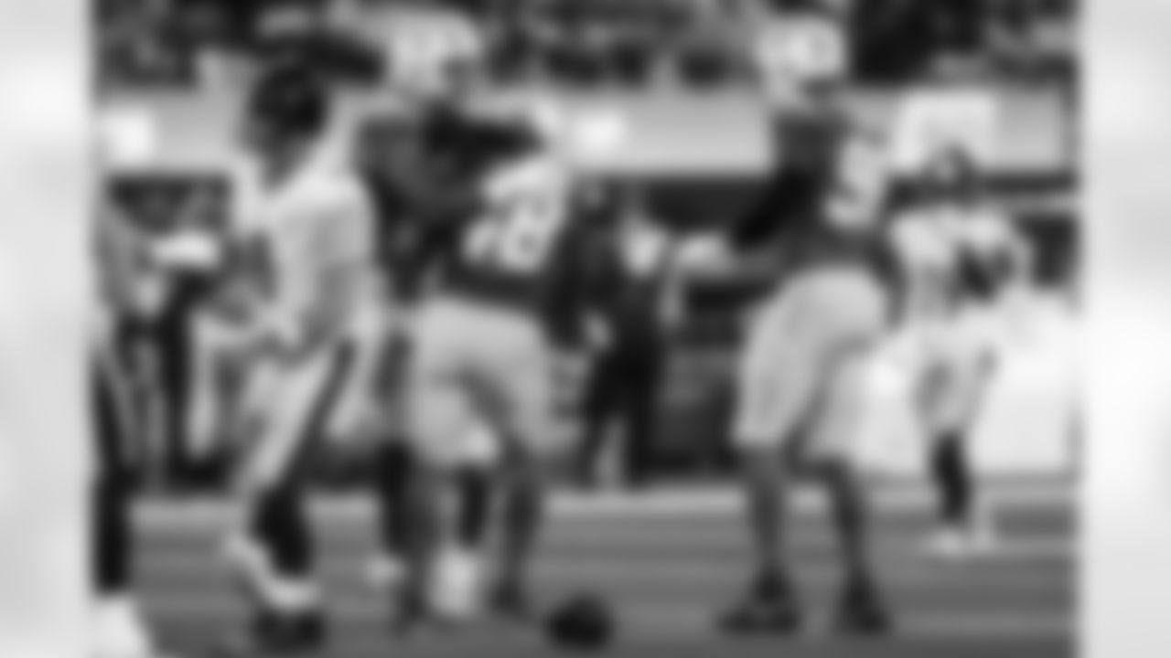 DL Da'Shawn Hand (91), OLB Bud Dupree (48) and OLB Odafe Oweh (98)