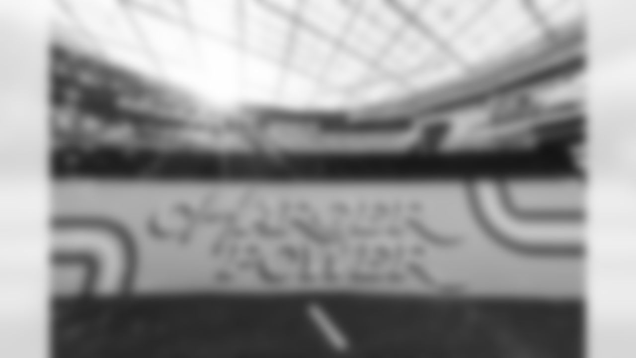 SoFi Stadium is photographed as it is converted to the 2025 Charger Power look on Friday, October 17, 2025 at SoFi Stadium in Inglewood, CA.